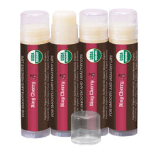 Load image into Gallery viewer, USDA Organic Lip Balm 4-Pack – Bing Cherry Flavor with Beeswax, Coconut Oil, Vitamin E
