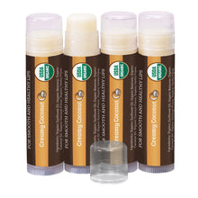 Load image into Gallery viewer, USDA Organic Lip Balm 4-Pack – Creamy Coconut Flavor with Beeswax, Coconut Oil, Vitamin E