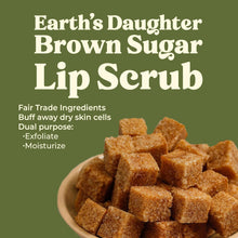 Load image into Gallery viewer, Organic Brown Sugar Lip Scrub – 0.7oz – USDA Organic Lip Exfoliator Scrub for Dry Lips - Fair Trade, Brown Sugar, Jojoba Oil, Beeswax, Coconut Oil - Lip Scrubber Exfoliator