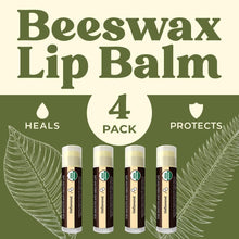 Load image into Gallery viewer, Earth's Daughter Organic Lip Balm - Unscented Moisturizing 4-Pack