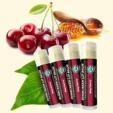 Load image into Gallery viewer, Earth's Daughter Sunscreen Lip Balm SPF 30 - Bing Cherry 4-Pack