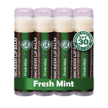 Load image into Gallery viewer, Earth's Daughter Sunscreen Lip Balm SPF 30 - Fresh Mint 4-Pack