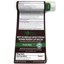 Load image into Gallery viewer, Earth's Daughter Sunscreen Lip Balm SPF 30 - Fresh Mint 4-Pack