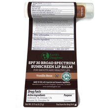 Load image into Gallery viewer, Earth's Daughter Sunscreen Lip Balm SPF 30 - Vanilla Bean 4-Pack