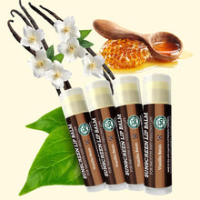 Load image into Gallery viewer, Earth's Daughter Sunscreen Lip Balm SPF 30 - Vanilla Bean 4-Pack