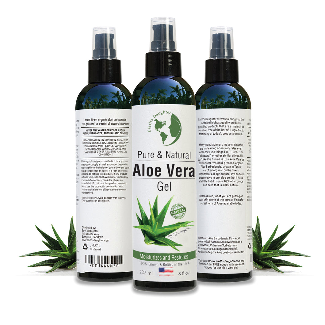Organic Aloe Vera Gel, 8 fluid ounces