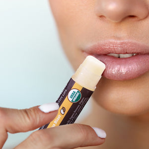 USDA Organic Lip Balm 4-Pack – Citrus Blast Flavor with Beeswax, Coconut Oil, Vitamin E